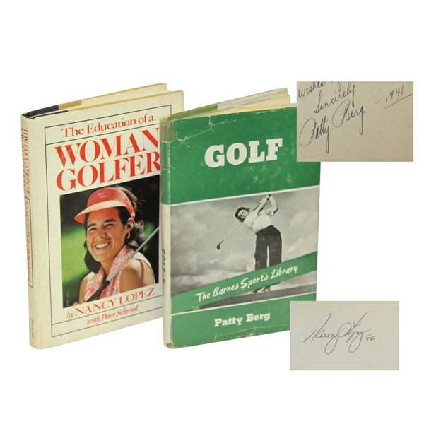 Patty Berg Signed 1941 'Golf' & Nancy Lopez Signed 1979 'Woman Golfer' Books - Roth Collection JSA ALOA
