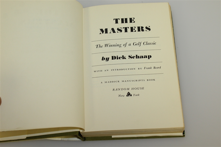 'The Masters' by Bisher, 'The 1986 Masters' by Boyette, & 'The Masters' by Dick Schapp - Roth Collection