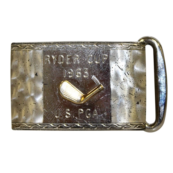 Bob Goalby's 1963 Ryder Cup Matches at East Lake United States Team Member Sterling Belt Buckle