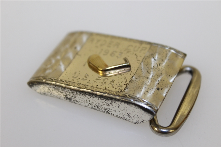 Bob Goalby's 1963 Ryder Cup Matches at East Lake United States Team Member Sterling Belt Buckle