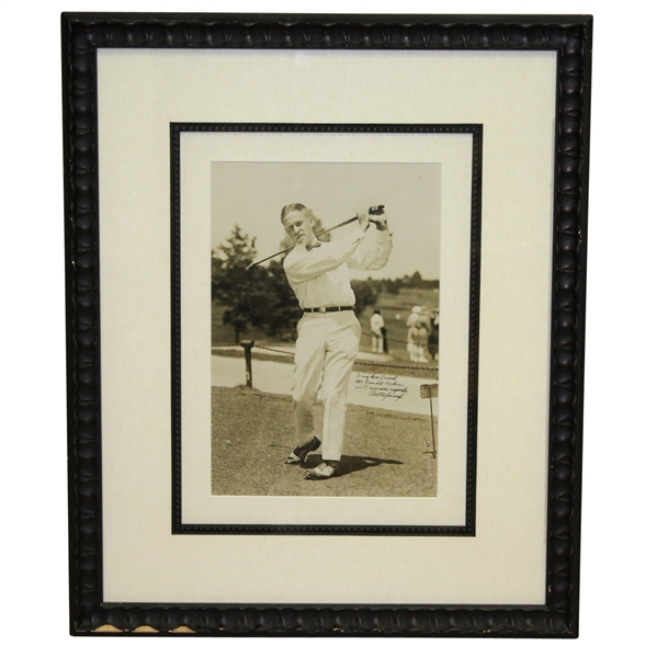 Robert T. Jones Jr. Vintage Signed Oversize Classic Swinging Photo - FULL JSA & PSA/DNA Letters - Framed