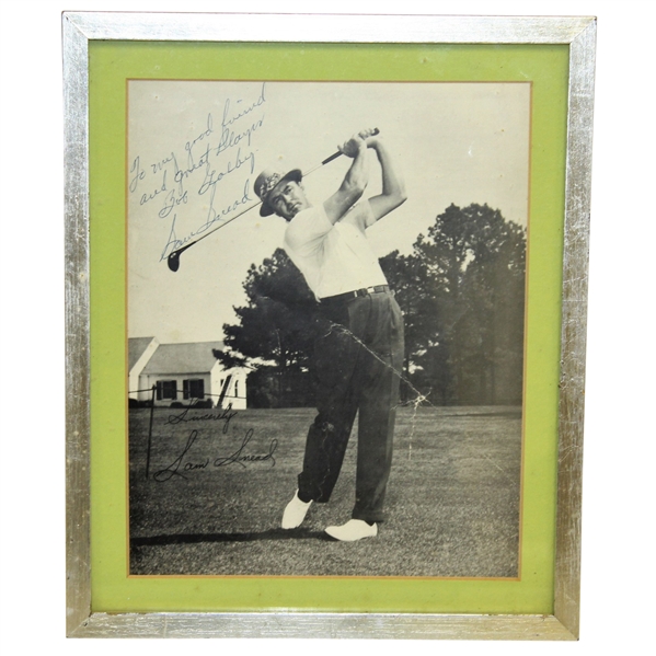 Bob Goalby's Personal Sam Snead Signed and Personalized Photo - Framed JSA ALOA