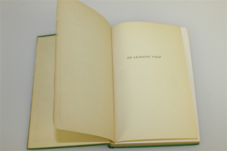 1946 'On Learning Golf' Book by Percy Boomer - 1st Edition