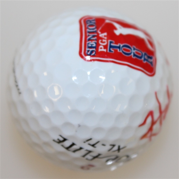 Hale Irwin Signed PGA Tour Logo Golf Ball - Signed in Red JSA ALOA