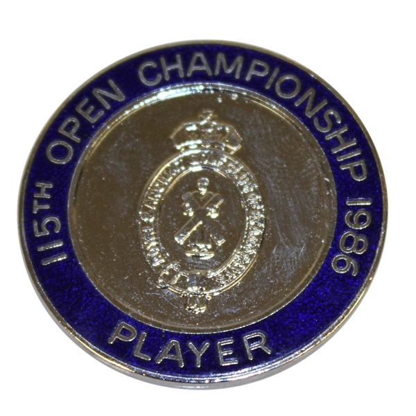 Deane Beman's 1986 Open Championship at St. Andrews Contestant Badge - Greg Norman Win