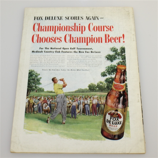 1949 US Open Championship at Medinah Program - Cary Middlecoff Winner
