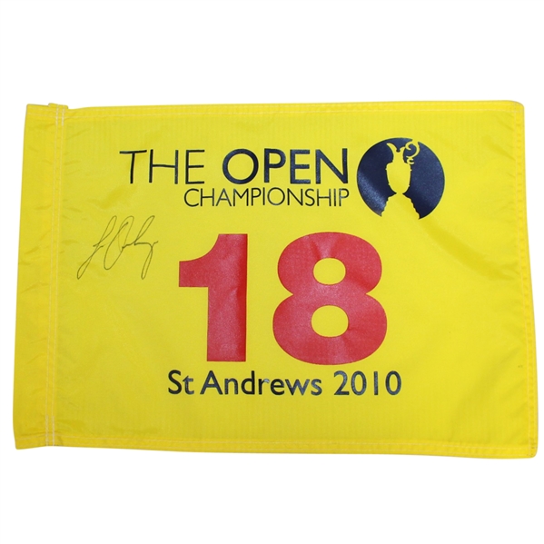 Louis Oosthuizen Signed 2010 The Open Championship at St. Andrews Flag JSA ALOA