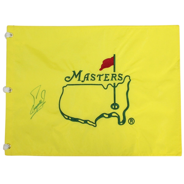 Fuzzy Zoeller Signed Undated Masters Embroidered Flag JSA ALOA