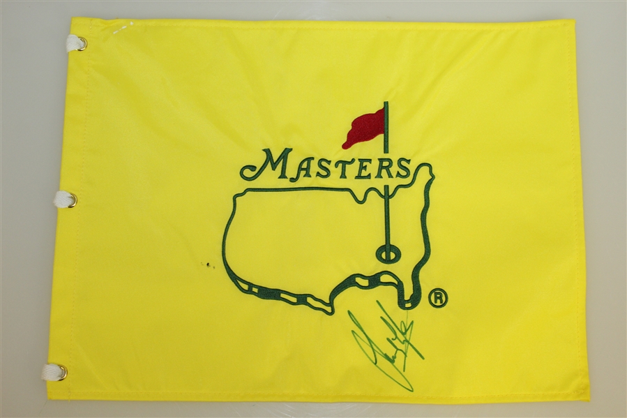 Sandy Lyle Signed Undated Masters Embroidered Flag & Signed Golf Glove JSA ALOA
