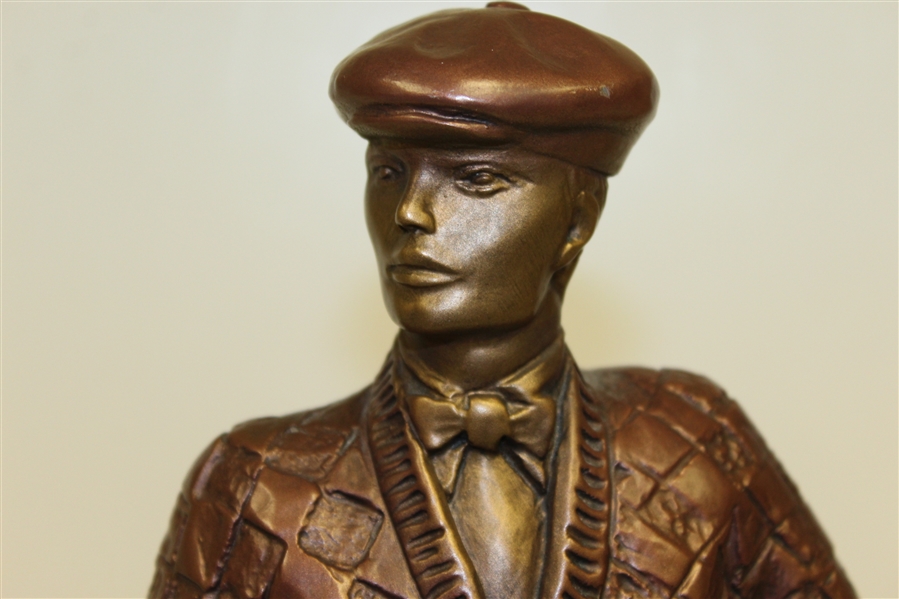 1989 Austin Sculpture - Bronze and Copper Colored Male Golfer Statue