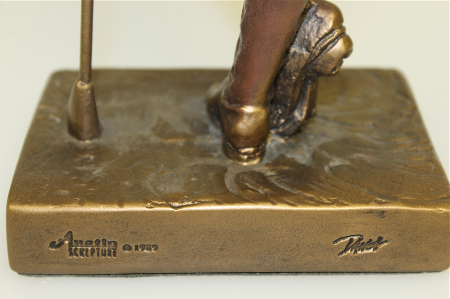 1989 Austin Sculpture - Bronze and Copper Colored Male Golfer Statue