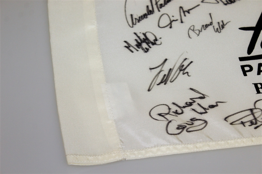 Arnold Palmer Signed 1997 Palmer Cup Flag with Competitors Signatures JSA ALOA