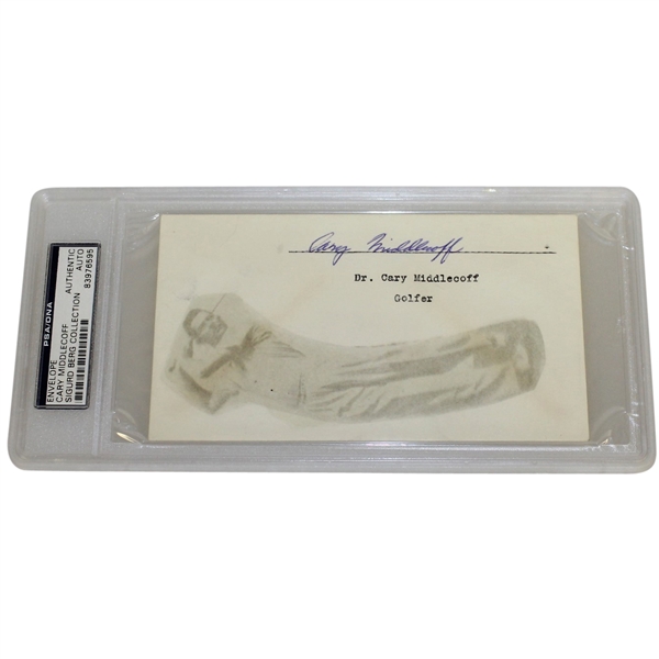 Cary Middlecoff Signed Envelope - Sigurd Berg Collection - PSA Slabbed #83976595