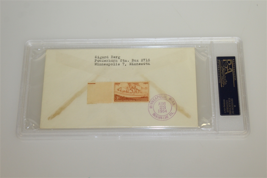 Chick Harbert Signed Envelope - Sigurd Berg Collection - PSA Slabbed #83976562