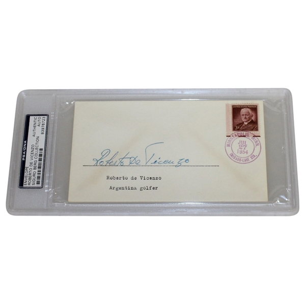 Roberto De Vicenzo Signed Envelope - Sigurd Berg Collection - PSA Slabbed #83976723