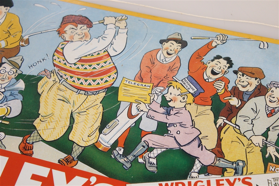Classic Wrigley's Spearmint Gum Golf Themed Advertising Sign by John Bliss - Roth Collection