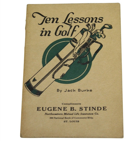 1923 'Ten Lessons in Golf' by Jack Burke Booklet - Roth Collection