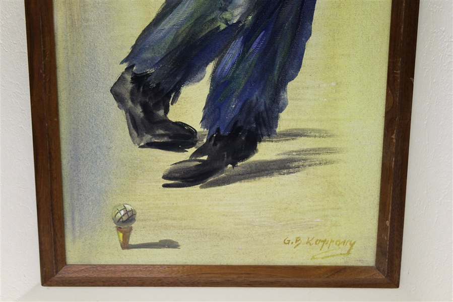Emmett Kelly 'Emmett the Clown' Painting by G. Koppany - Framed - Roth Collection