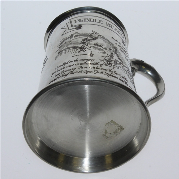 Pebble Beach 'First Public Course to Stage US Open' Course Pewter Golf Tankard - Made in England