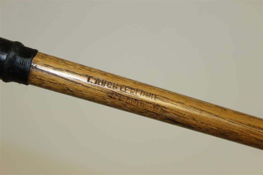 Tom Auchterlonie St. Andrews (Patent) Hickory Putter with Shaft Stamp - Roth Collection