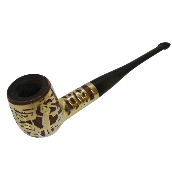 Vintage Golf Themed Sterling Silver Overlay Smoking Pipe