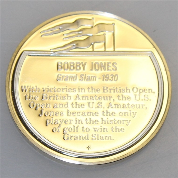 Bobby Jones Sterling Silver Grand Slam - 1930 Golf Legends Coin