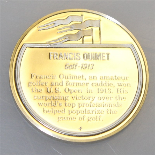 Francis Ouimet Sterling Silver US Open - 1913 Golf Legends Coin