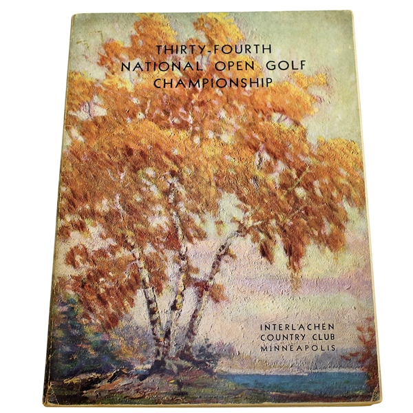 1930 US Open at Interlachen Program - Bobby Jones Grand Slam!
