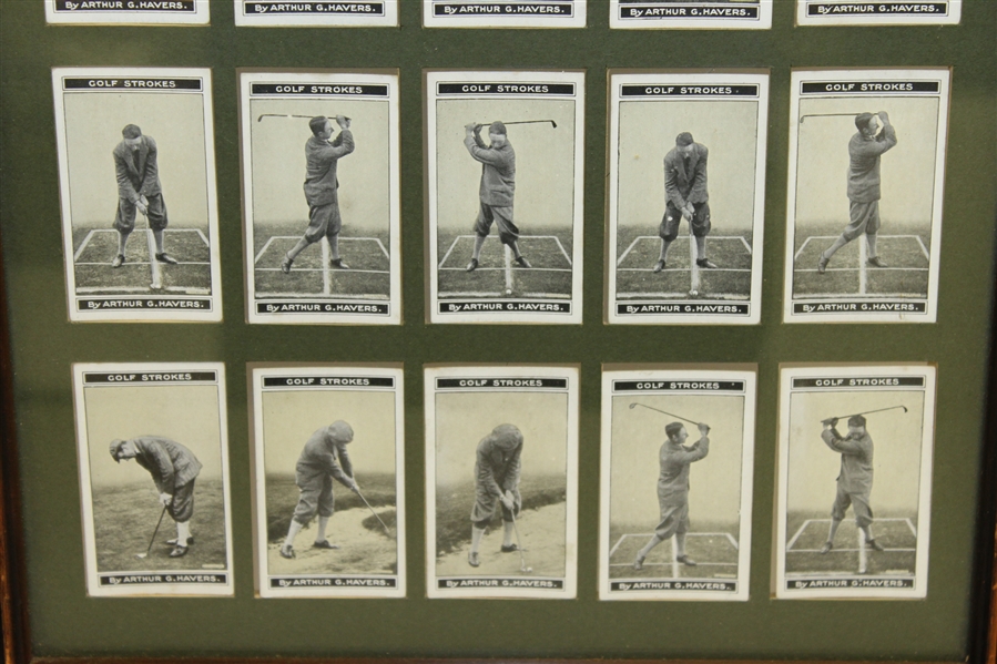 No. 1-25 Golf Strokes Series Golf Cards - Morris' High-Grade Cigarettes - Framed