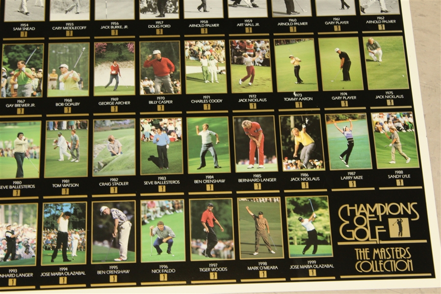 Champions of Golf 'The Masters Collection' Uncut Sheet of Golf Cards