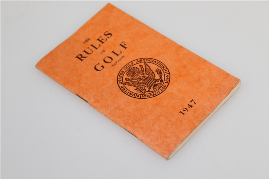 1947 USGA The Rules of Golf Booklet - Revised