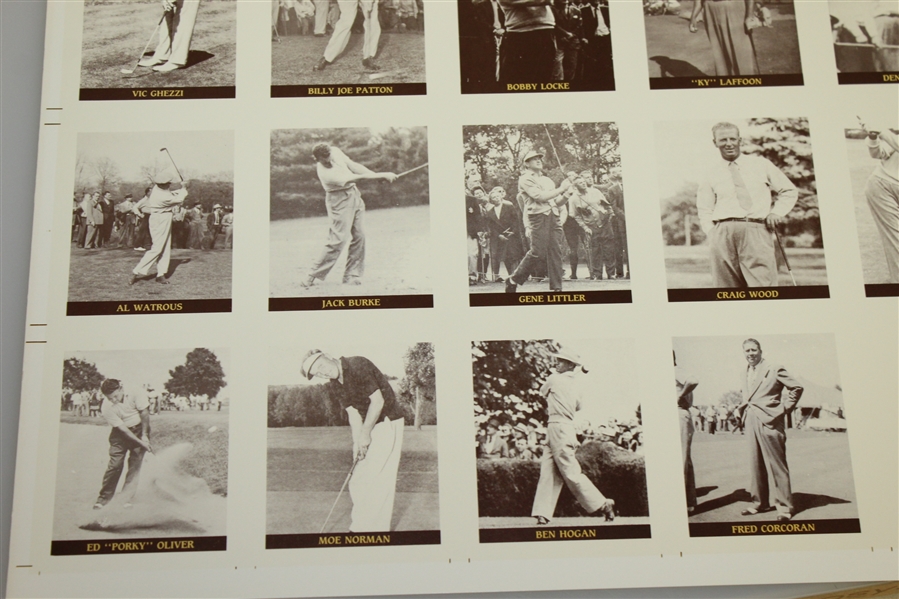 1992 Famous Golfers of the 1940's-1950's Uncut Sheet - Golf Cards