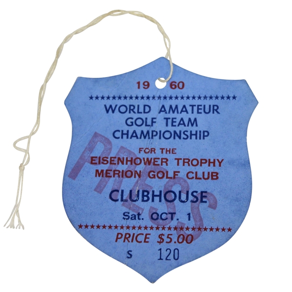 1960 World Amateur Team Championship at Merion Press Clubhouse Ticket #120 - Saturday