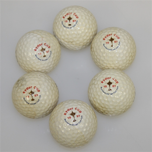 Six 1987 Ryder Cup at Muirfield Village Golf Club Logo Golf Balls