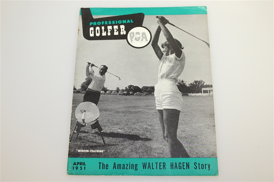 Three 1951 Professional Golf Magazines - February, April, & June with Hagen Stories