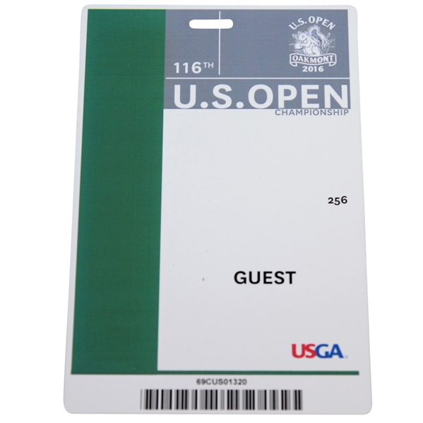 2016 US Open Championship at Oakmont Guest Badge 