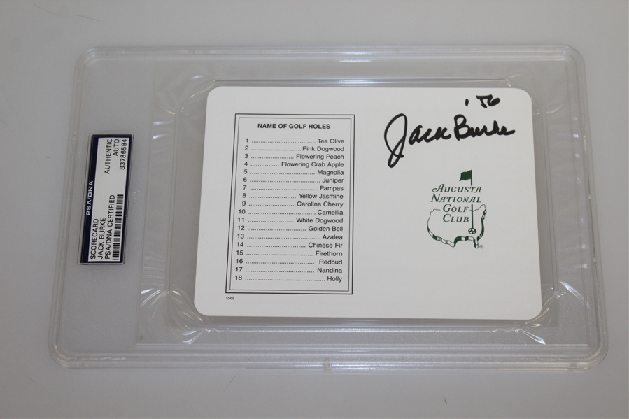 Seven Augusta National Scorecards Signed by Winners - All are PSA/DNA Slabbed
