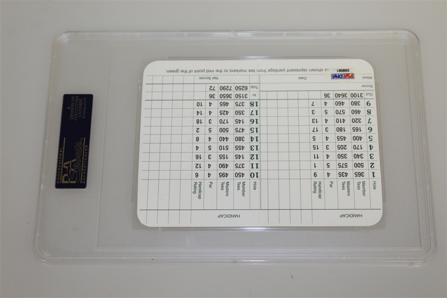 Seven Augusta National Scorecards Signed by Winners - All are PSA/DNA Slabbed