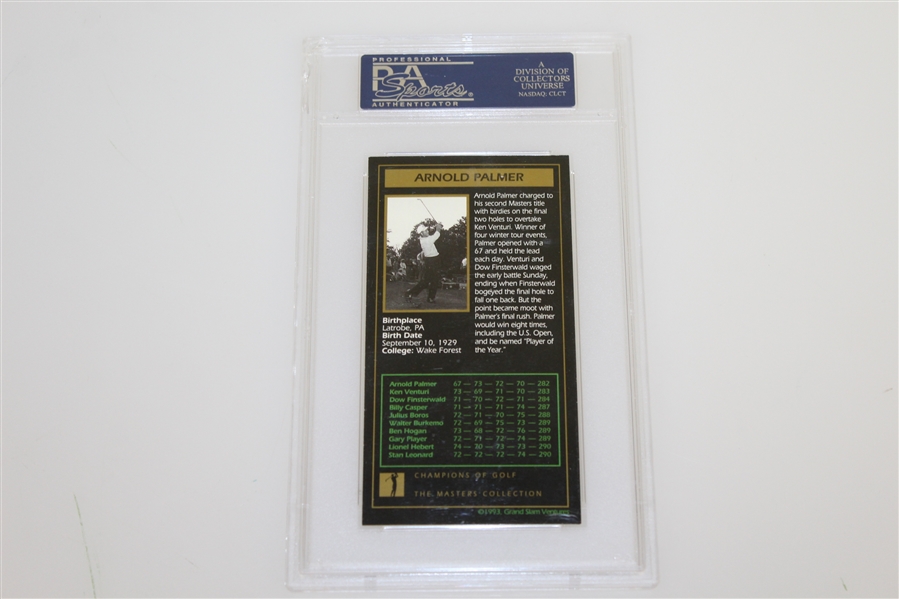Arnold Palmer Signed 1960 Grand Slam Ventures Masters Collection Card - PSA/DNA 21008304