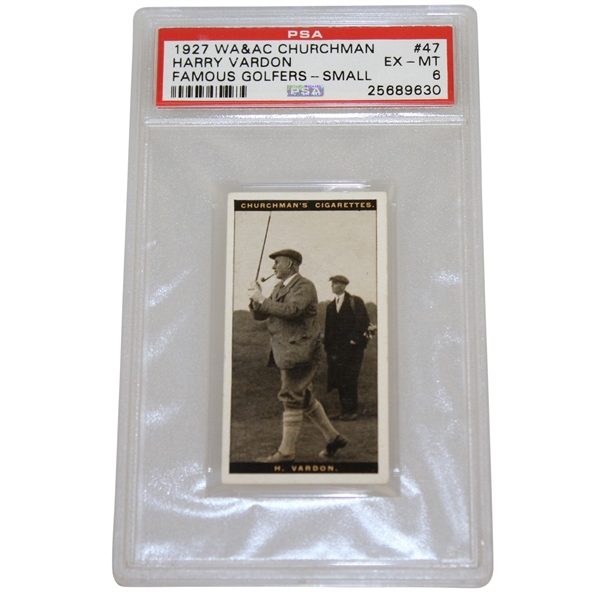 Harry Vardon 1927 WA&AC Churchman Famous Golfers Card PSA/DNA EX-MT 6 #25689630