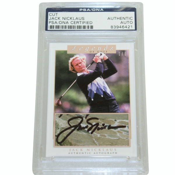 Jack Nicklaus Signed 1/1 Legends of Golf Authentic Golf Card PSA/DNA #83946421