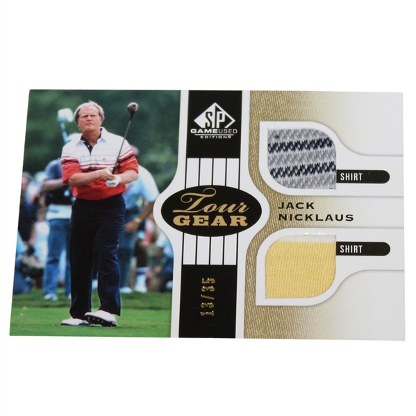 Jack Nicklaus SP Tour Gear Game Used Golf Card - Two Shirts