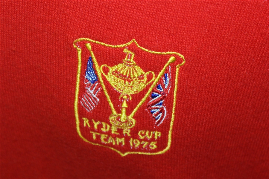 Ray Floyd's 1975 Ryder Cup USA Team Issued Cashmere Red Uniform LS Turtleneck Shirt