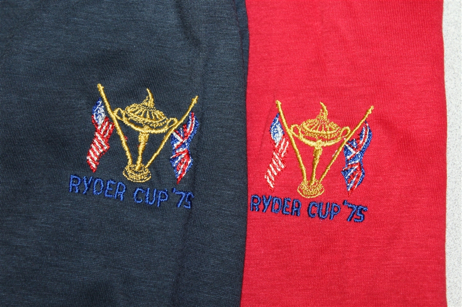Ray Floyd's 1975 Ryder Cup USA Team Issued Uniform Shirts - Blue & Red