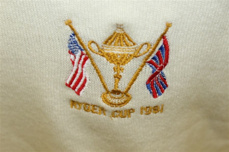 Ray Floyd's 1981 Ryder Cup USA Team Issued Cashmere Uniform White Sweater