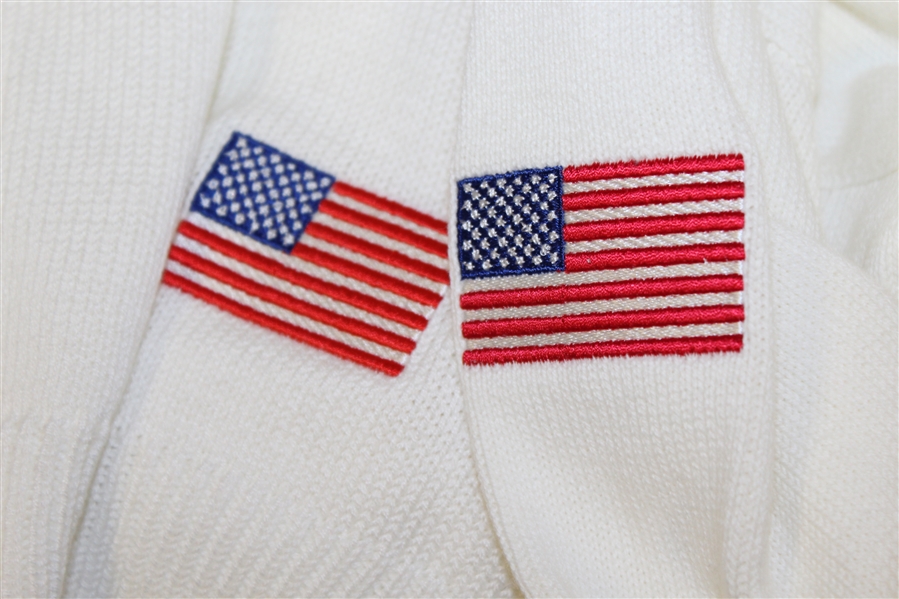 Ray Floyd's 1991 Ryder Cup USA Team Issued Uniform White Sweater & Sweater Vest - Kiawah