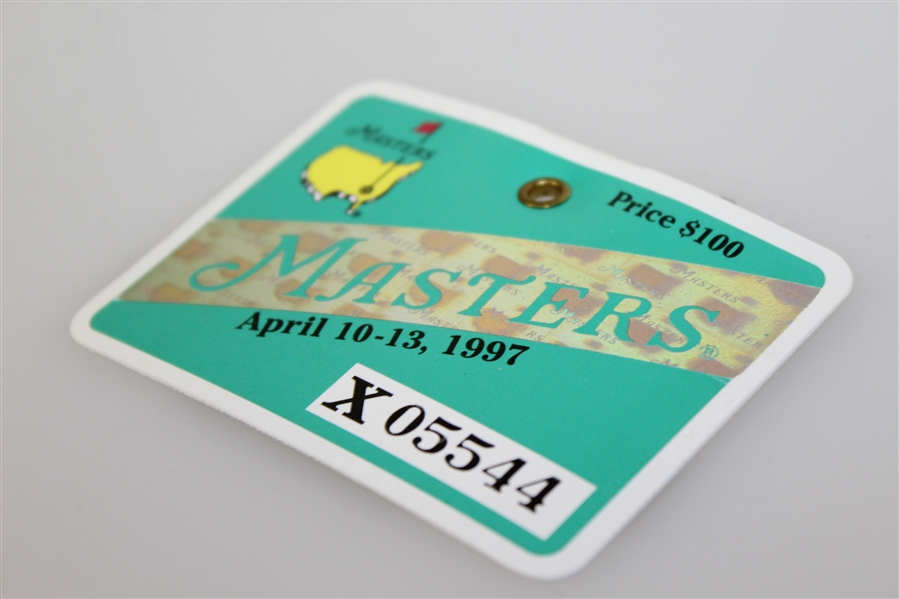 1997 Masters Tournament Badge #X05544 from Ray Floyd Collection
