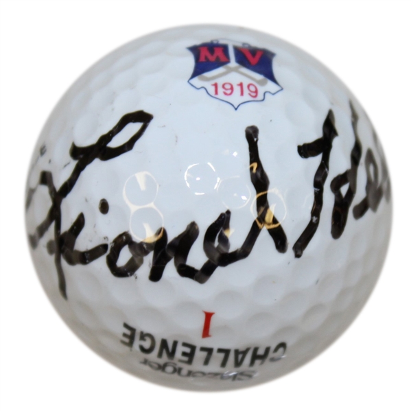 Lionel Hebert Signed Miami Valley Golf Club Logo Golf Ball JSA ALOA