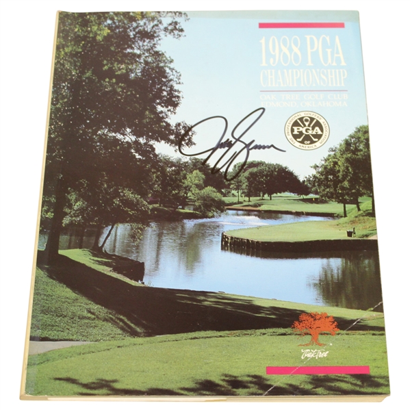 Jeff Sluman Signed 1988 PGA Championship at Oak Tree GC Program JSA ALOA