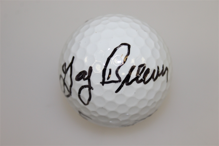 Gay Brewer Signed Masters Logo Golf Ball (Signed Twice) JSA ALOA